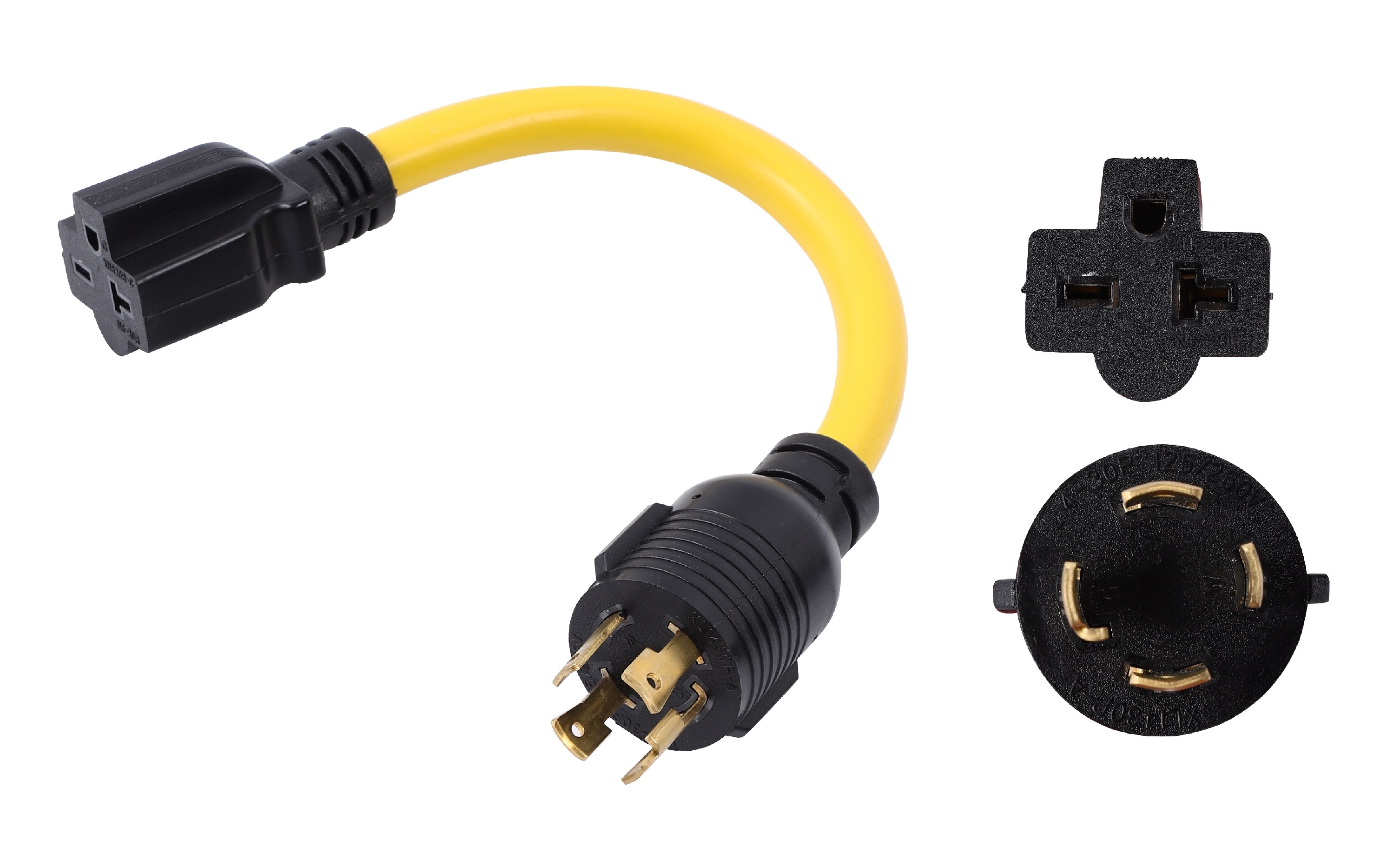 Amazon.com : ONETAK NEMA L14-30P to 6-15R 6-20R ETL Listed 240V 30